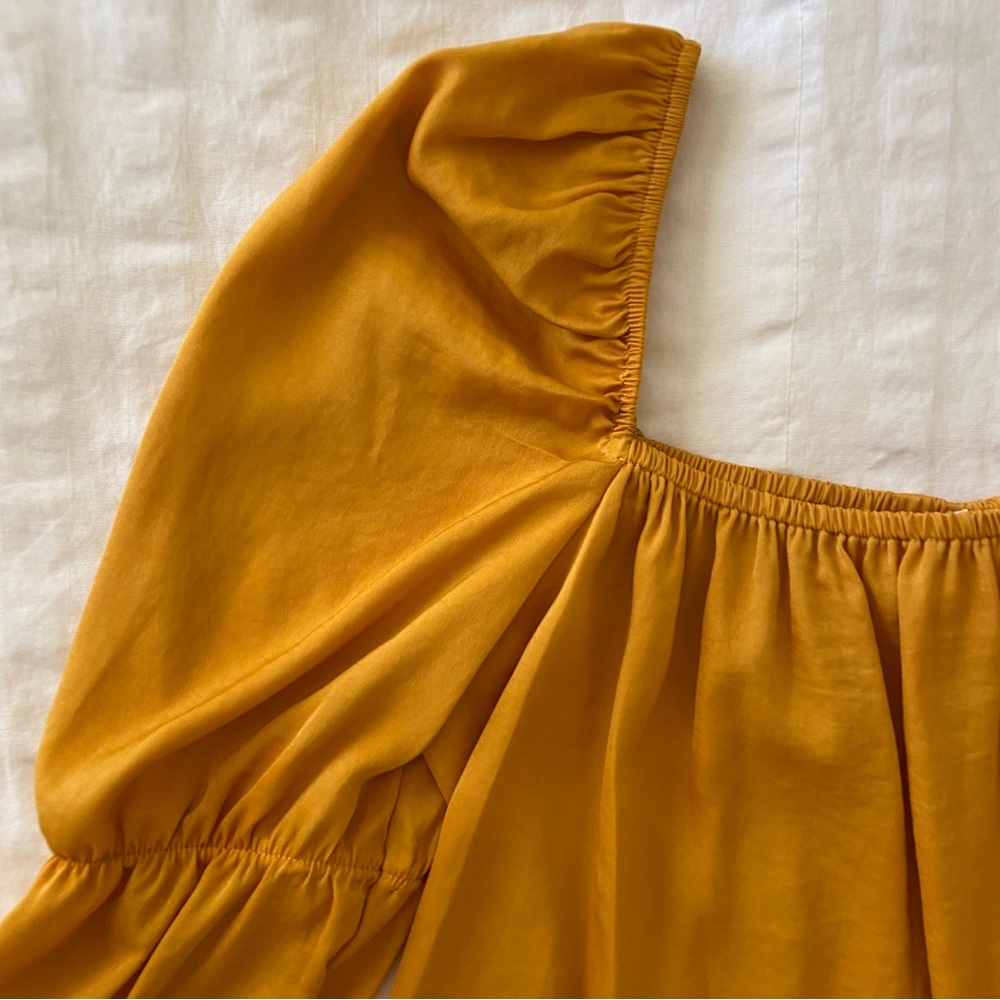 Bcbgeneration Yellow Square Neck Blouse - image 4